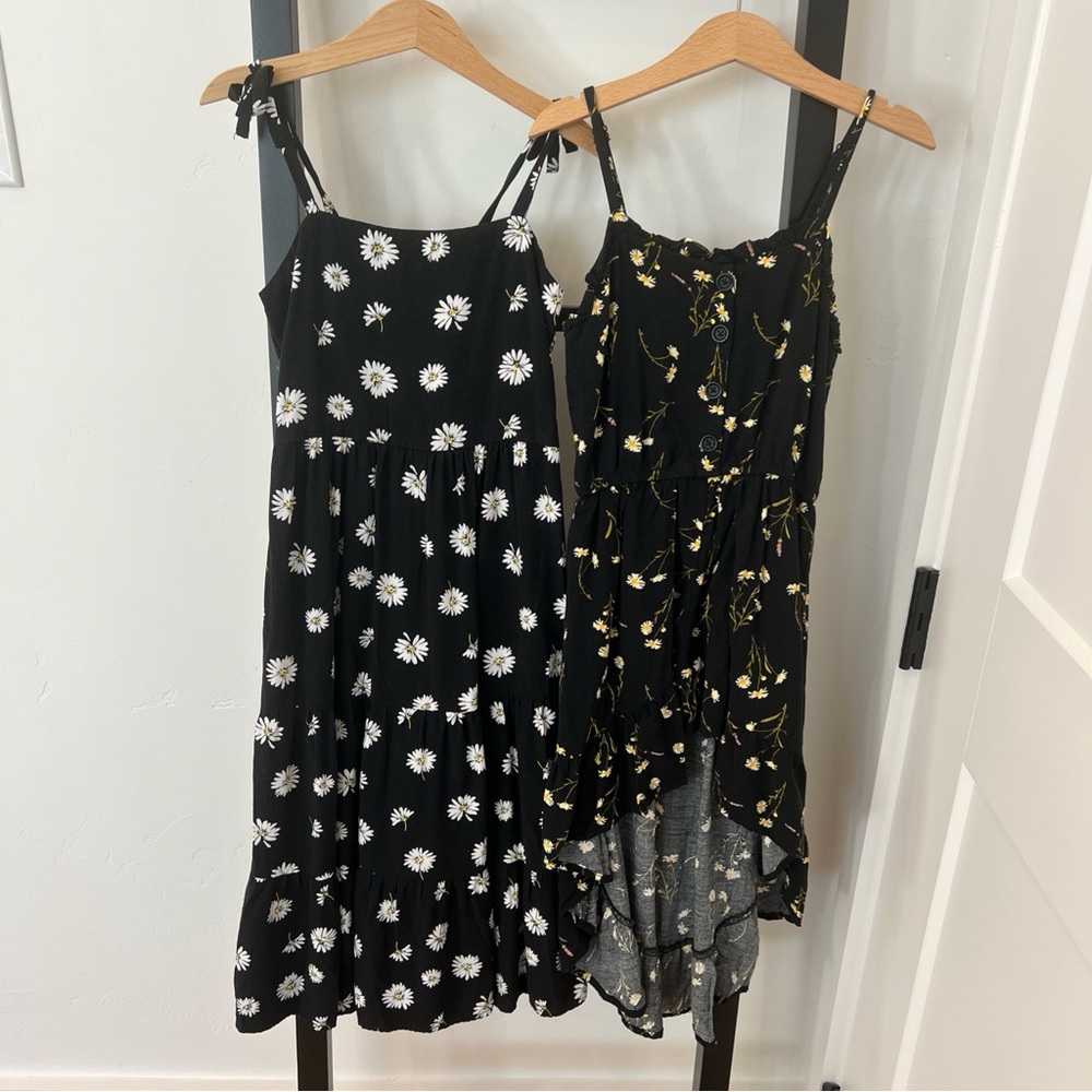 Target brand Art Class Black and White Floral Dress lot girls size 6